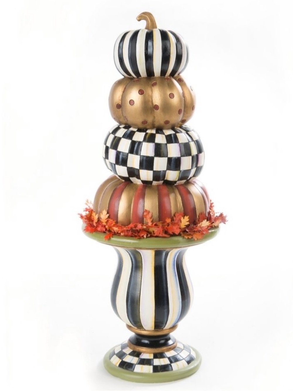 Mackenzie-Childs Tabletop Stacking Pumpkins. New without original box 🎃